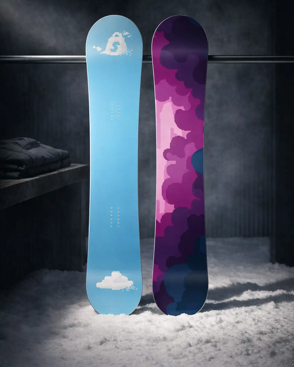 The Compare at Price Snowboard in a Snow / Motion showroom