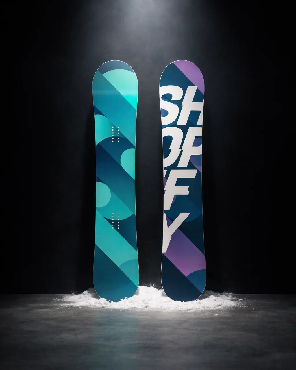 The Complete Snowboard in a Snow / Motion showroom