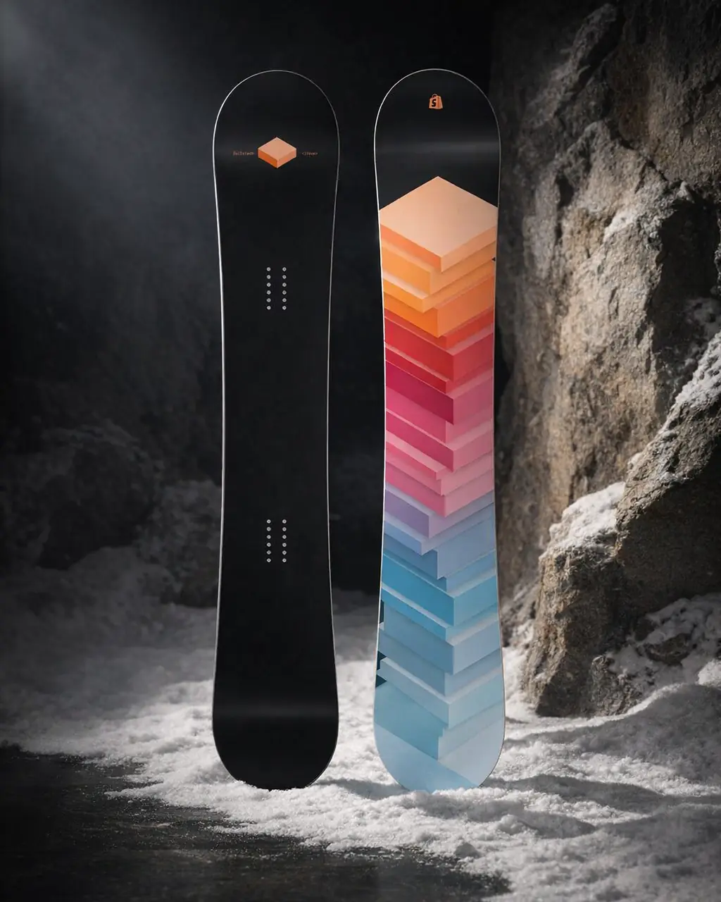 The Hidden Snowboard in a Snow / Motion showroom