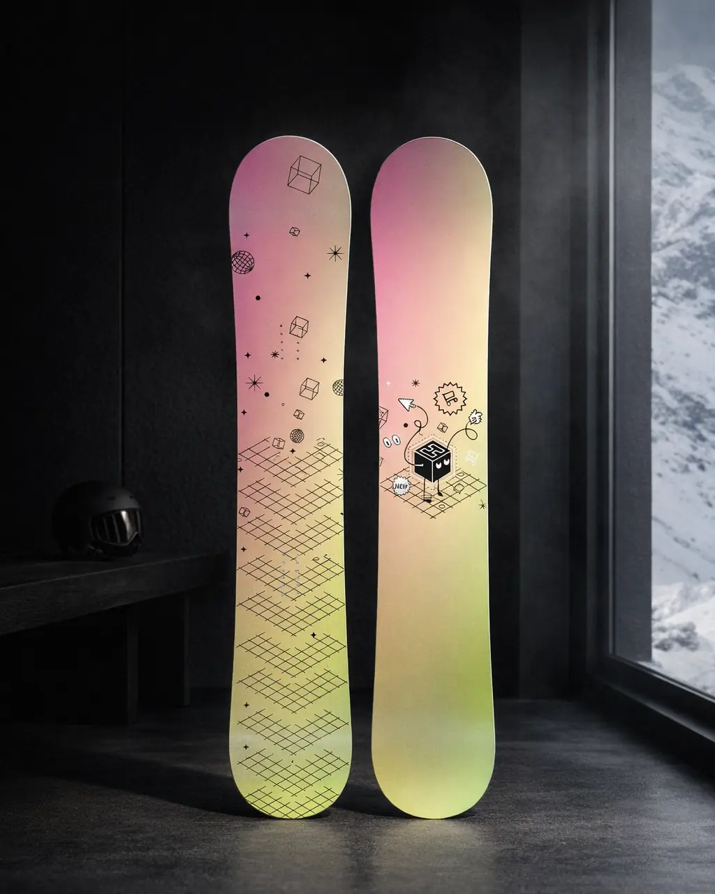 The Multi-managed Snowboard in a Snow / Motion showroom