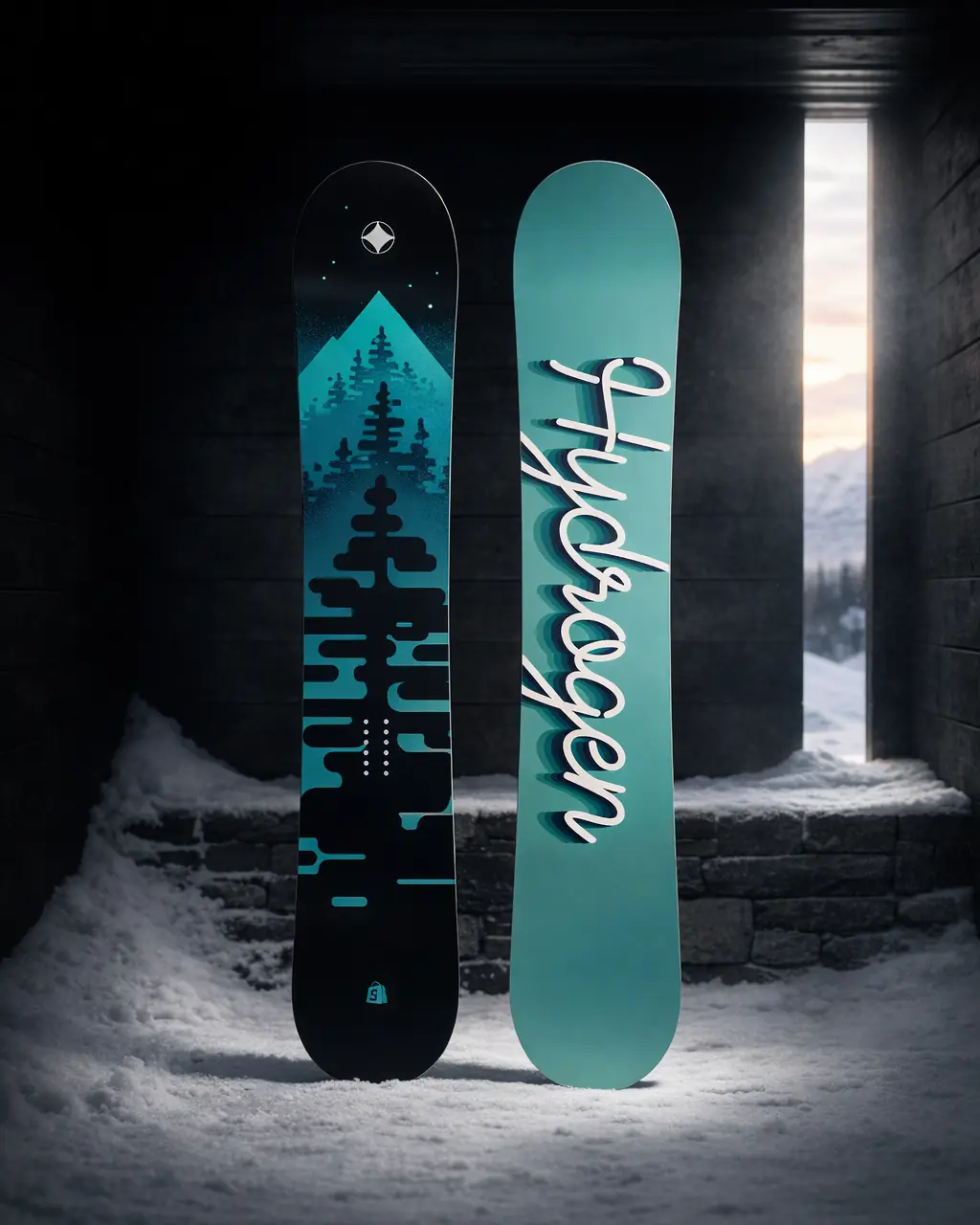The Videographer Snowboard in a Snow / Motion showroom